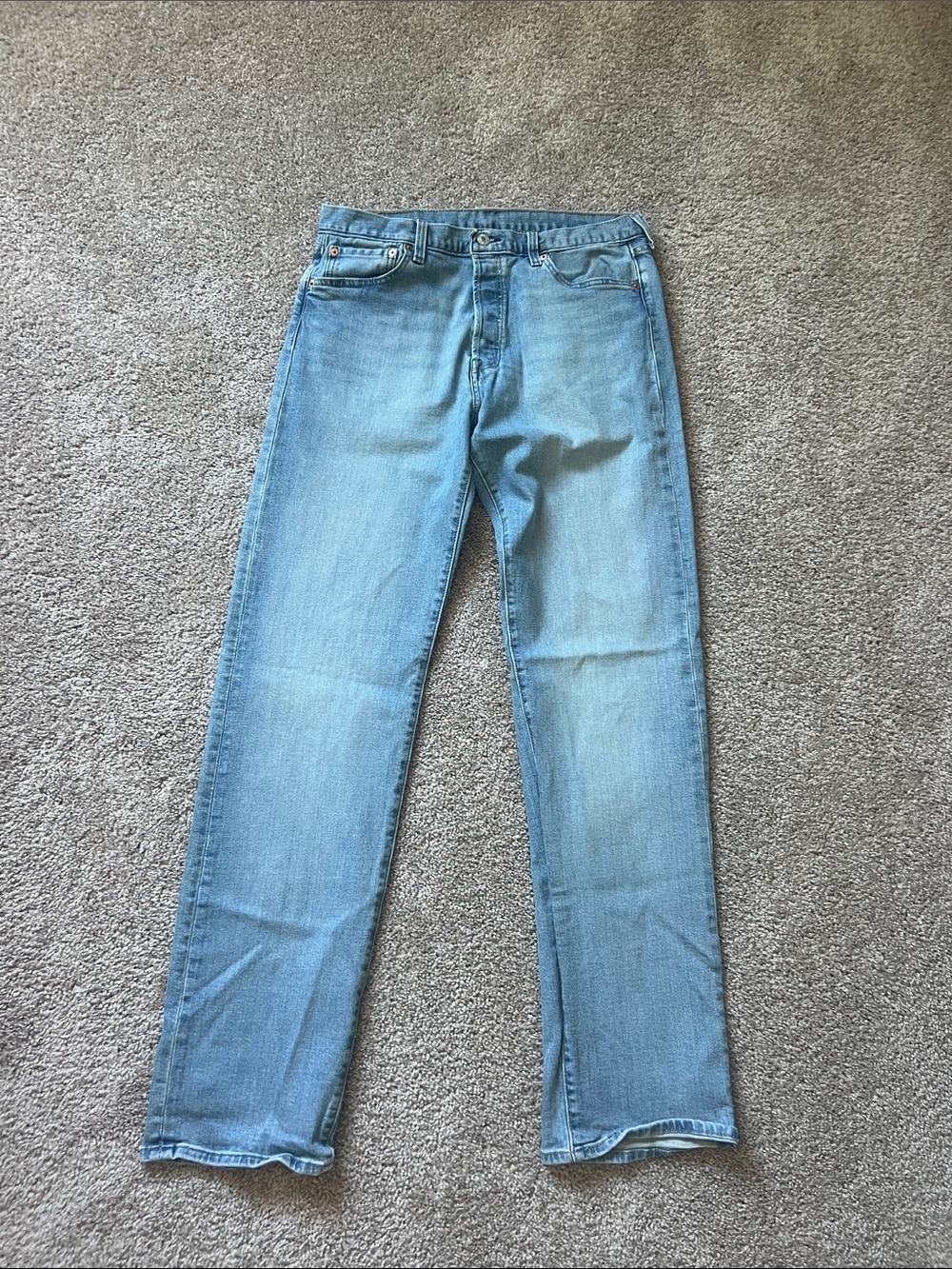 Levi’s 501’s Men's 34x36 Light Blue Straight-Leg Jeans